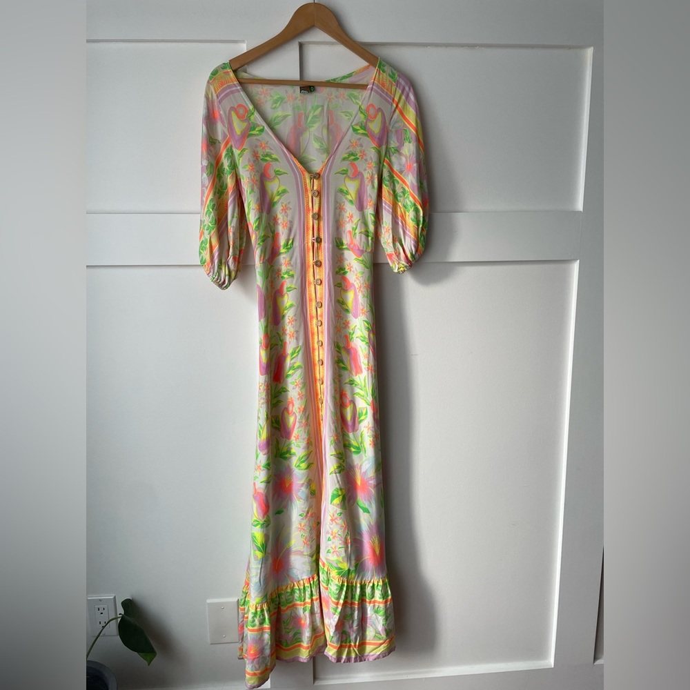 Farm RIO • Floral Midi Dress • Size Small